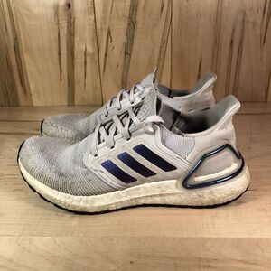 Adidas UltraBoost 20 x ISS US National Lab Shoes Men's Size 8 Gray Blue Sneaker